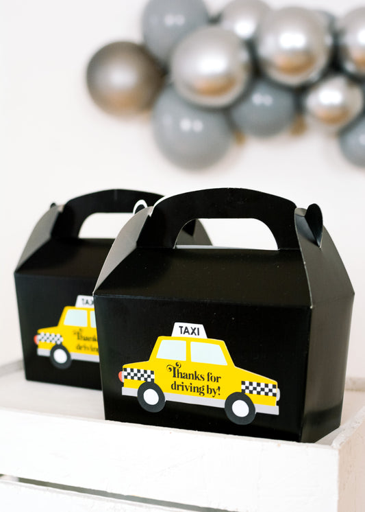 New York Taxi Sticker Gift Tags