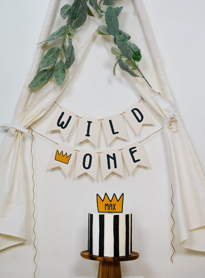 Wild One Banner for a Wild Things birthday party, view 4