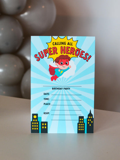 Printable Superhero Party Invitations