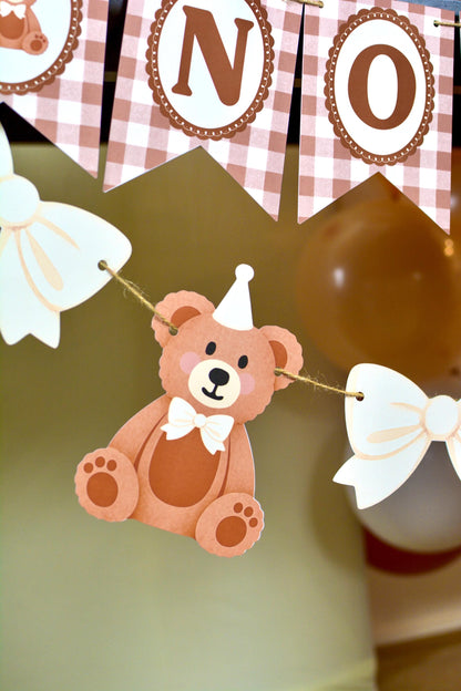 Teddy Bear Garland with Bows, view 5
