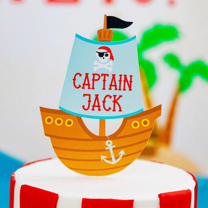 Personalized Pirate Cake Topper