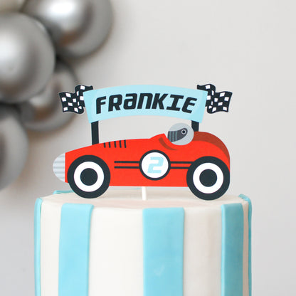 Personalized Race Car Cake Topper, view 4