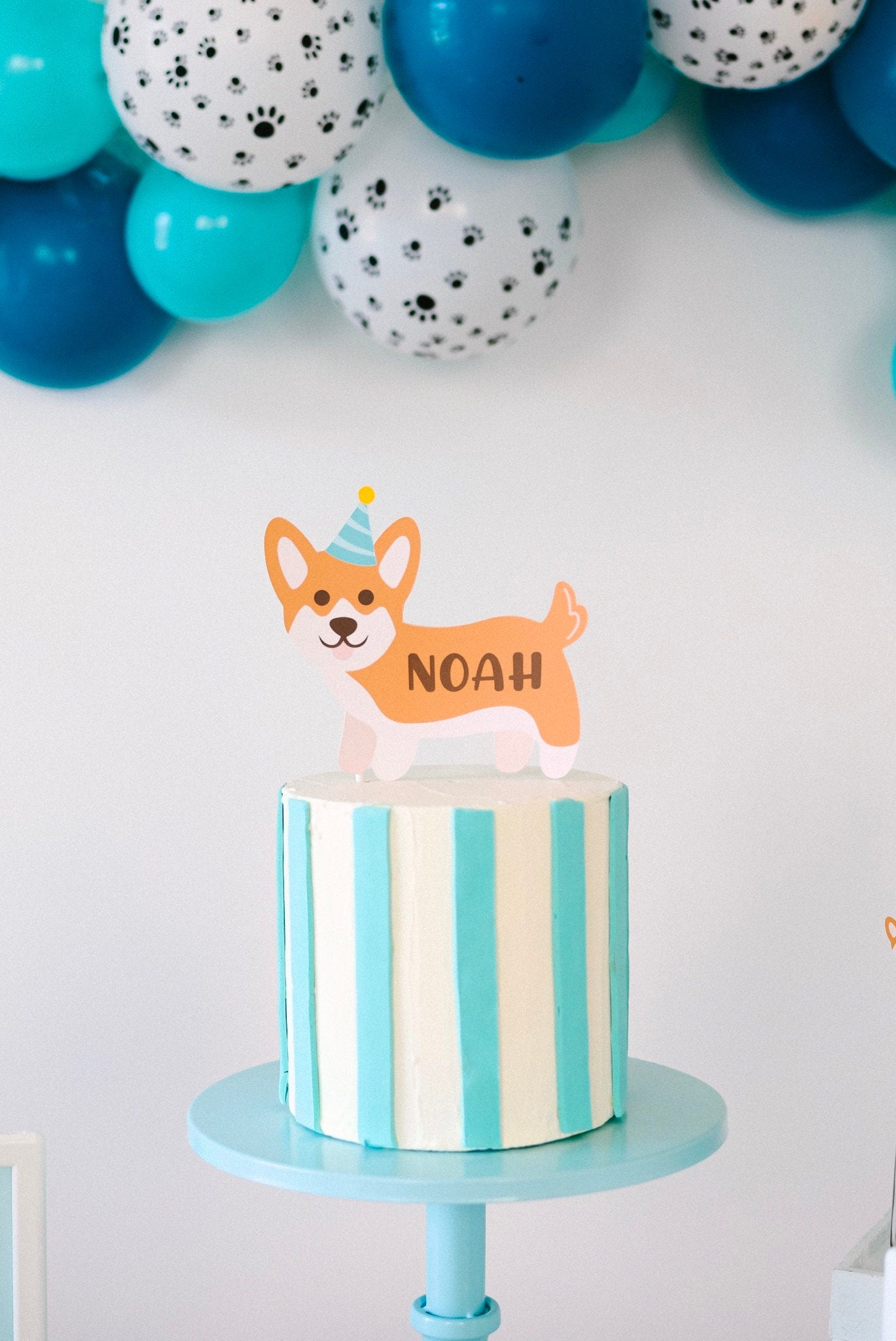 Personalized Corgi Cake Topper