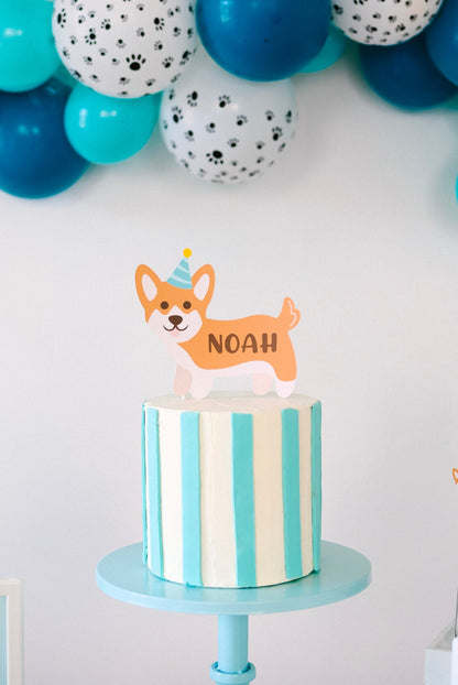 Personalized Corgi Cake Topper, view 3