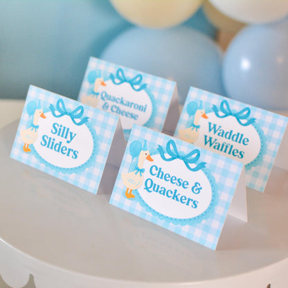 One Silly Goose Tent Cards, set of 4