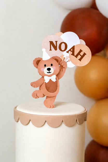 Personalized Teddy Bear Cake Topper, view 6
