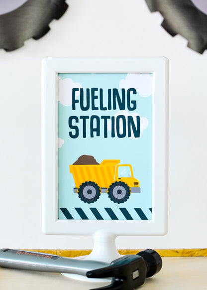 Fueling Station Construction Party Sign