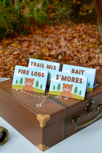 One Happy Camper Tent Cards, set of 4