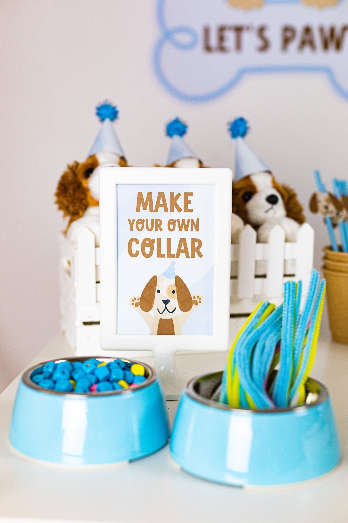 Make Your Own Collar Puppy Party Sign