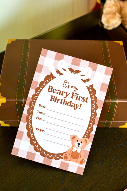 Teddy Bear Birthday Invitation Printable, view 7