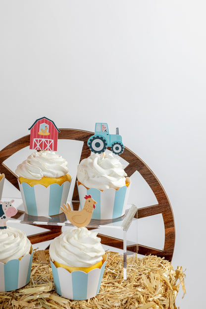 Farm Cupcake Toppers, set of 5, view 3