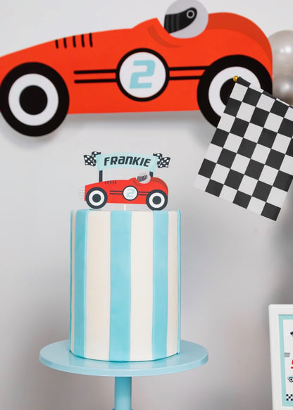 Personalized Race Car Cake Topper, view 6