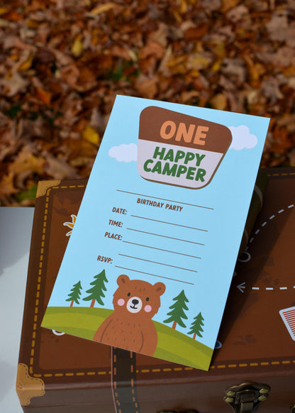 One Happy Camper Invitation Printable