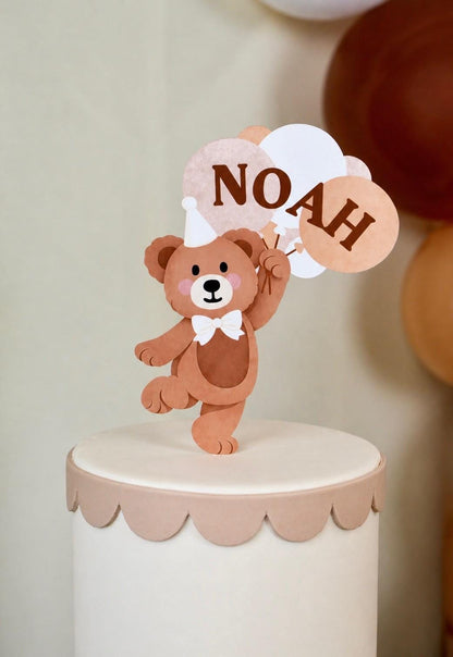 Personalized Teddy Bear Cake Topper, view 2