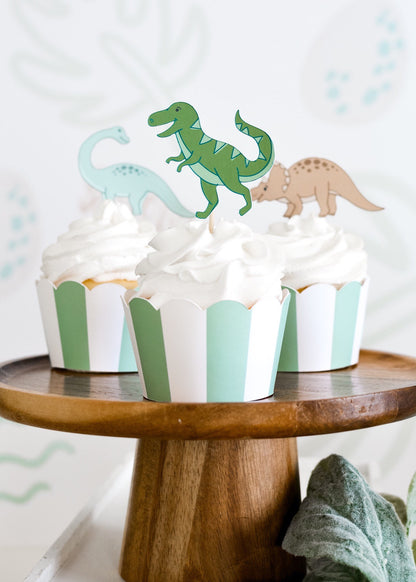 Dinosaur Cupcake Toppers, set of 5