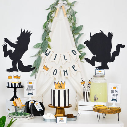 Wild One Banner for a Wild Things birthday party, view 3