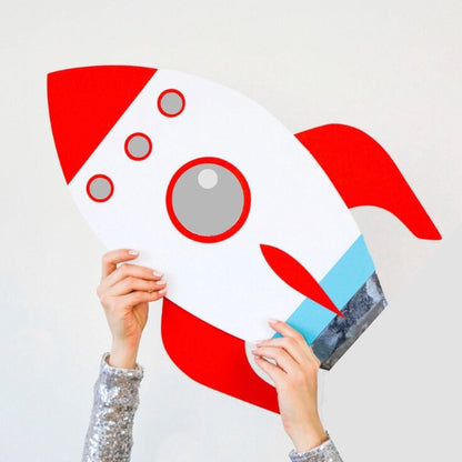Printable Rocket Space Backdrop, view 2