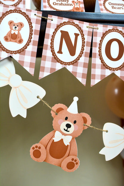 Teddy Bear Garland with Bows