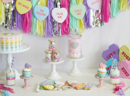 Conversation Heart Garland for a Valentine's Day birthday party, view 5