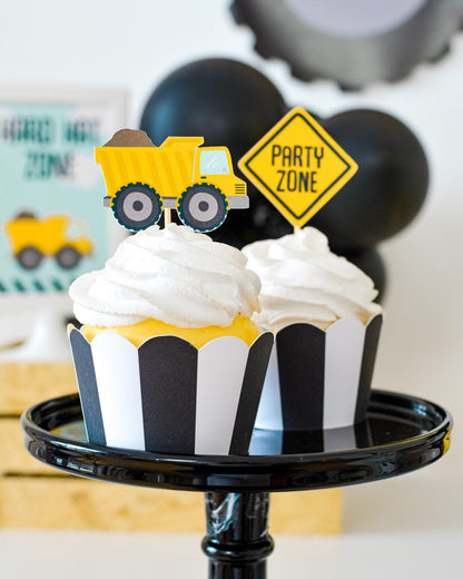 Construction Cupcake Toppers, set of 5