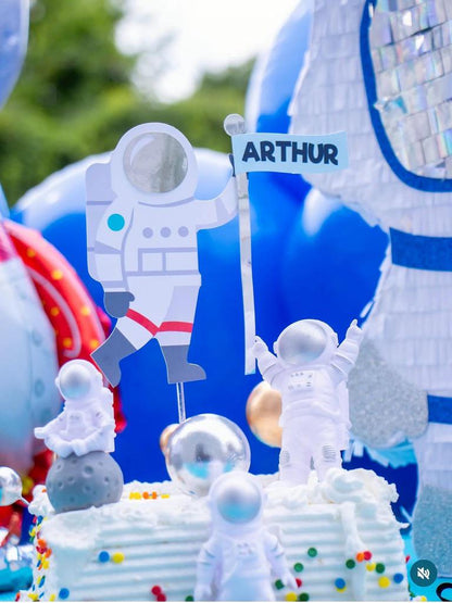 Personalized Astronaut Cake Topper, view 4