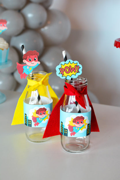 Superhero Paper Straws, set of 5, view 3