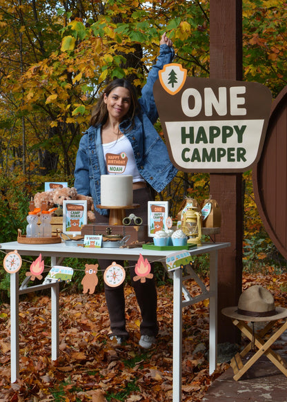 One Happy Camper Backdrop Printable, view 4