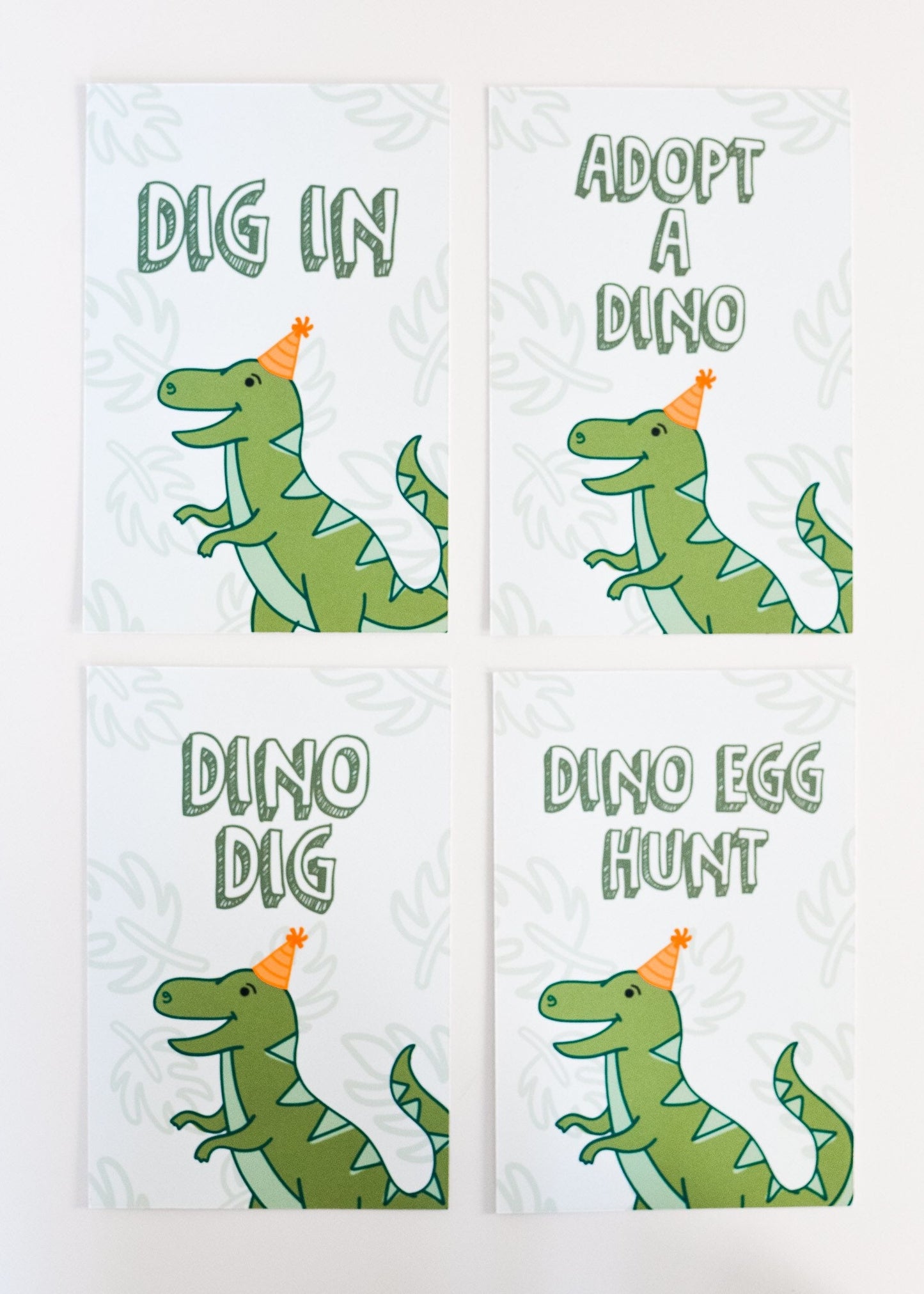 Adopt a Dinosaur Party Sign