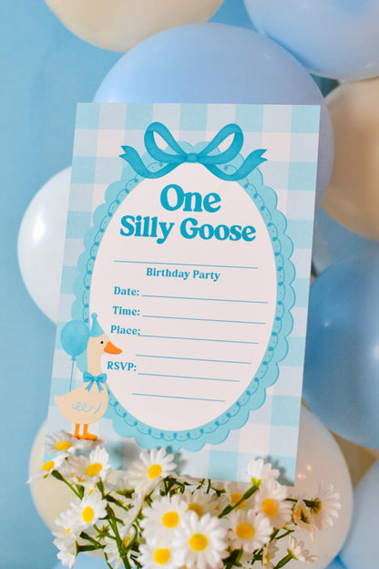 One Silly Goose Invitation Printable, view 2