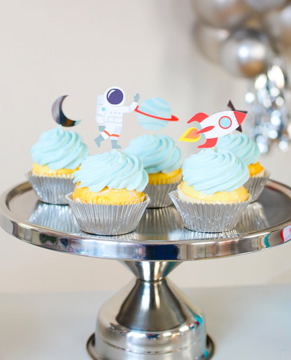 Space Party Cupcake Toppers, set of 5, view 3