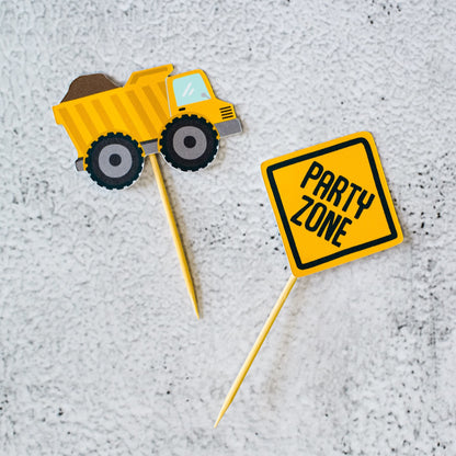 Construction Cupcake Toppers, set of 5, view 4
