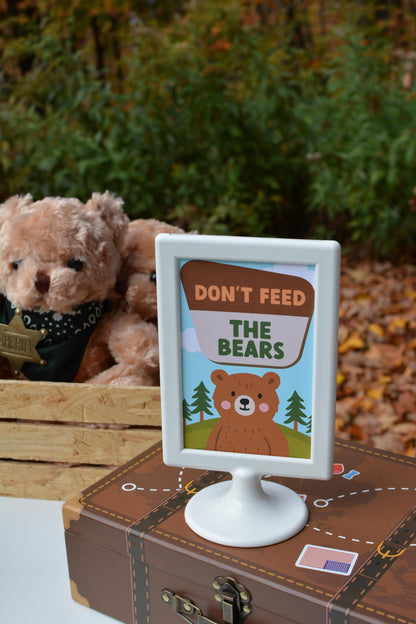 Don't Feed the Bears Camper Party Sign, view 3