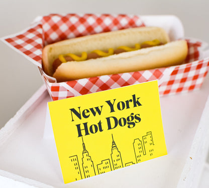 Personalized New York Tent Cards, set of 4