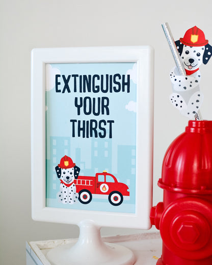 Extinguish Your Thirst Firetruck Sign, view 4