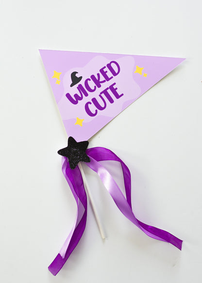 Wicked Cute Pennant Flag for a Halloween birthday party, view 3
