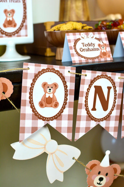 Personalized Teddy Bear Name Banner, view 2
