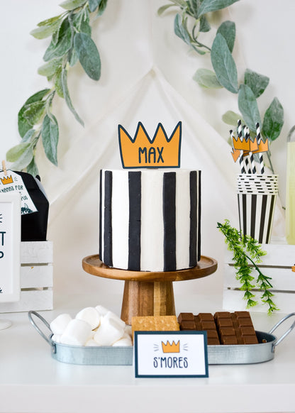 Personalized Wild Things Cake Topper