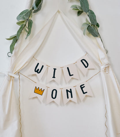 Wild One Banner for a Wild Things birthday party, view 2