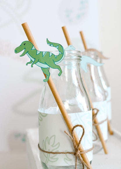 Dinosaur Paper Straws, set of 5, view 2