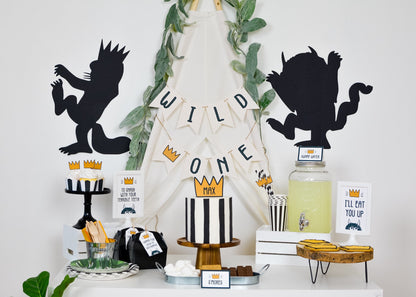 Wild Rumpus Party Sign for a Wild Things birthday party, view 4
