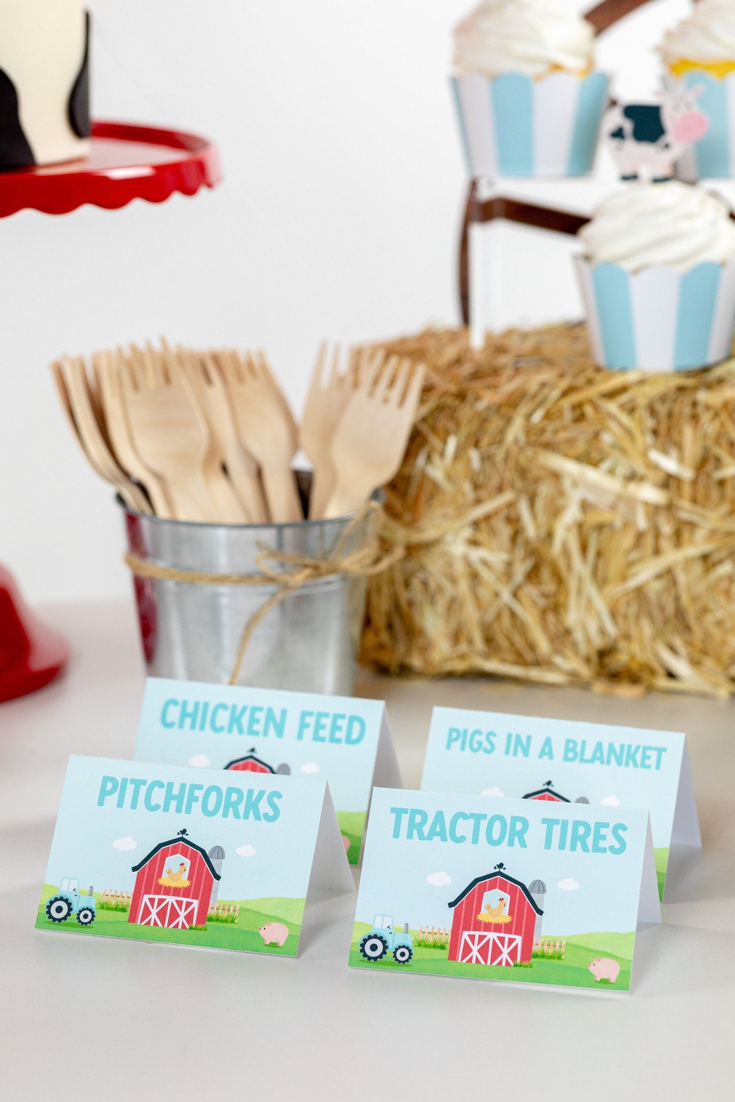 Personalized Farm Tent Cards