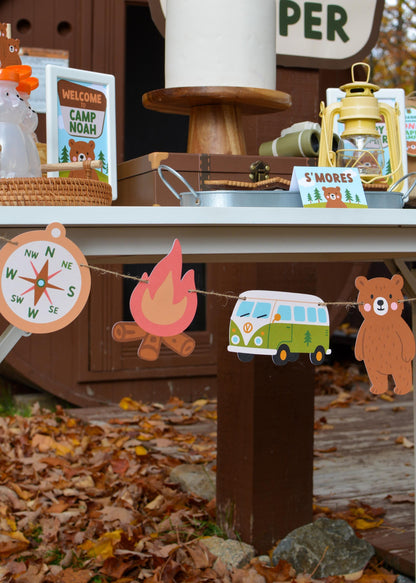 One Happy Camper Party Banner Garland, view 4