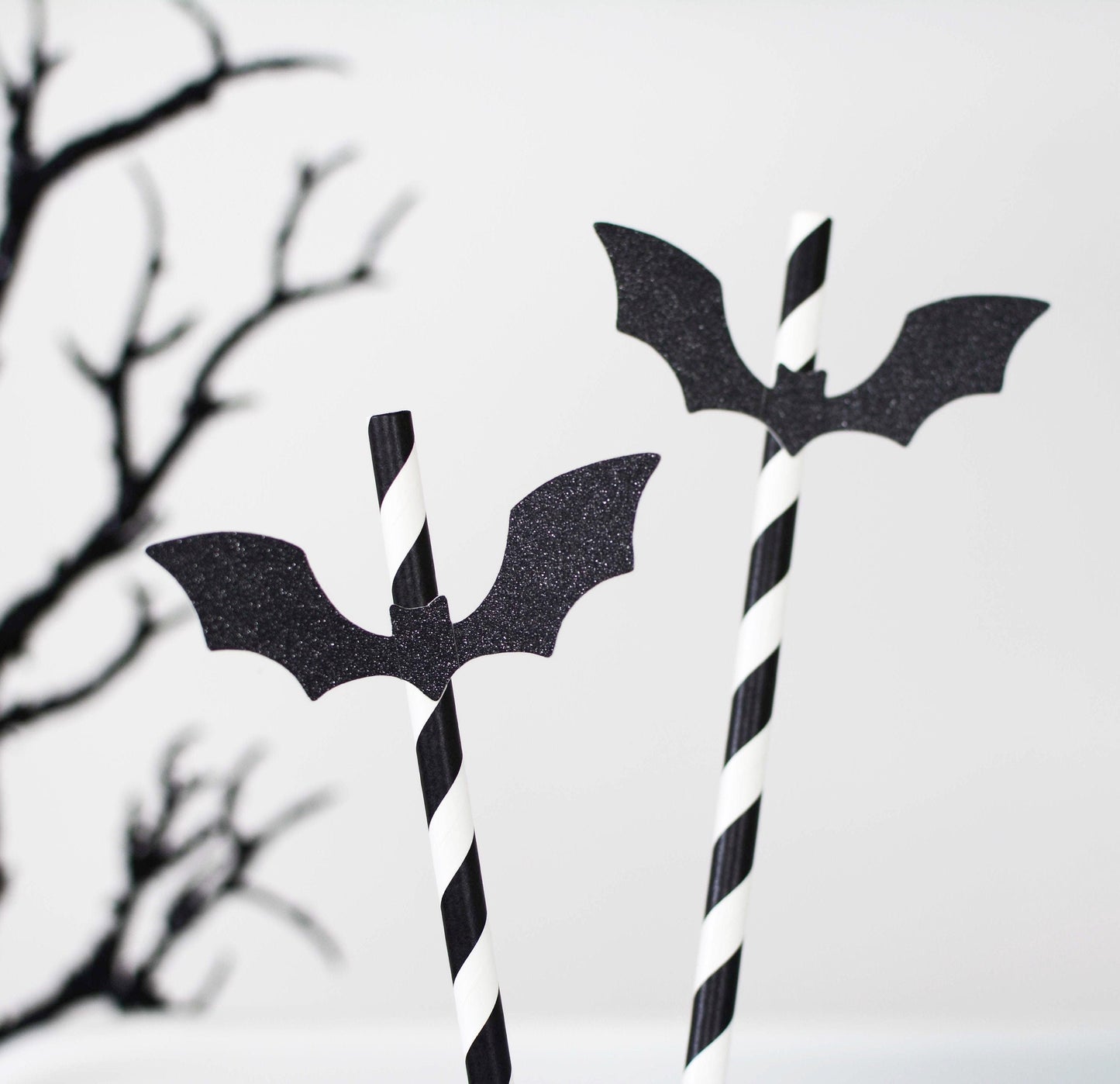 3D Glitter Bat Straws, Halloween Straws, Halloween decor, Halloween svg, Halloween shirt, Halloween wreath, Halloween signs, Paper Bats