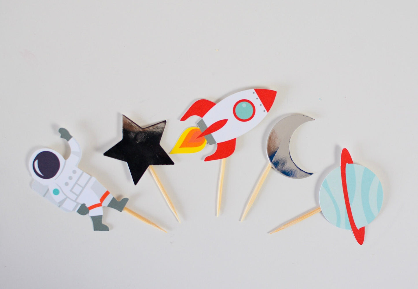 Space Party Cupcake Toppers