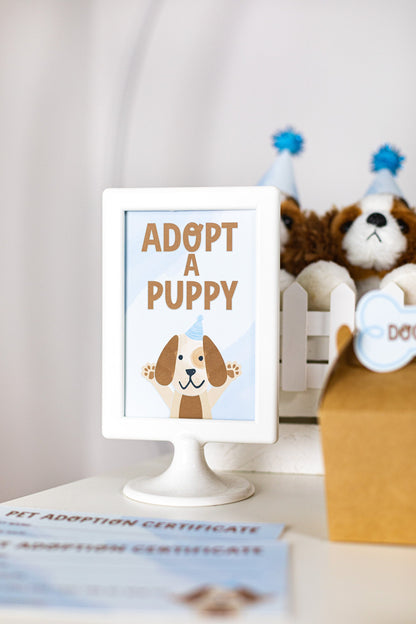 Adopt a Puppy Party Sign