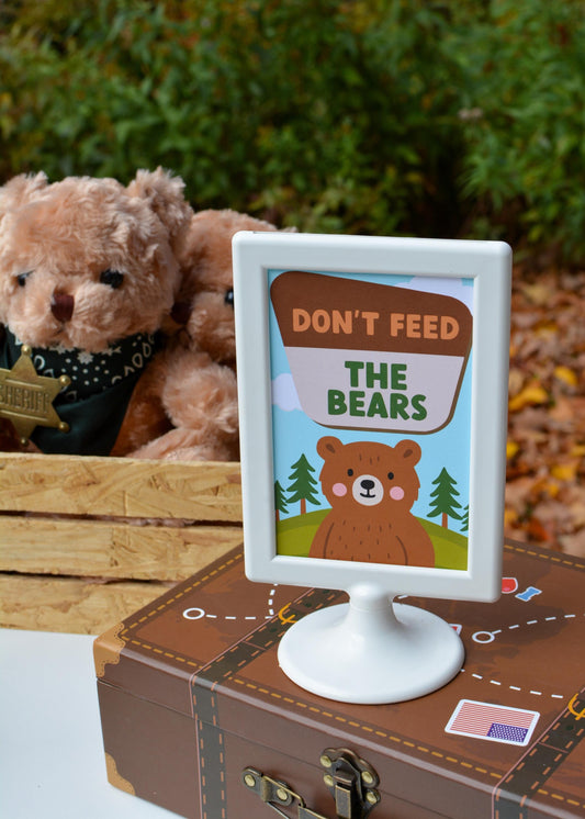 Don't Feed the Bears Camper Party Sign, view 2