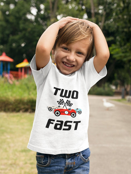 Two Fast Race Car Birthday Shirt
