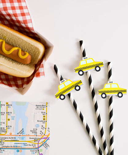 New York Taxi Paper Straws, set of 5, view 4