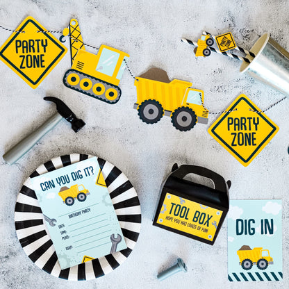 Printable Construction Party Invitations, view 2