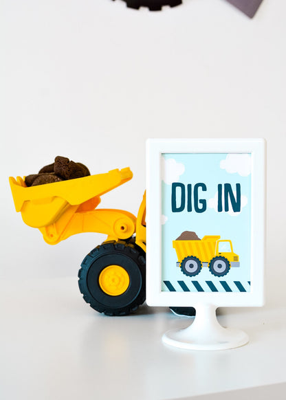 Dig In Construction Party Sign, view 5
